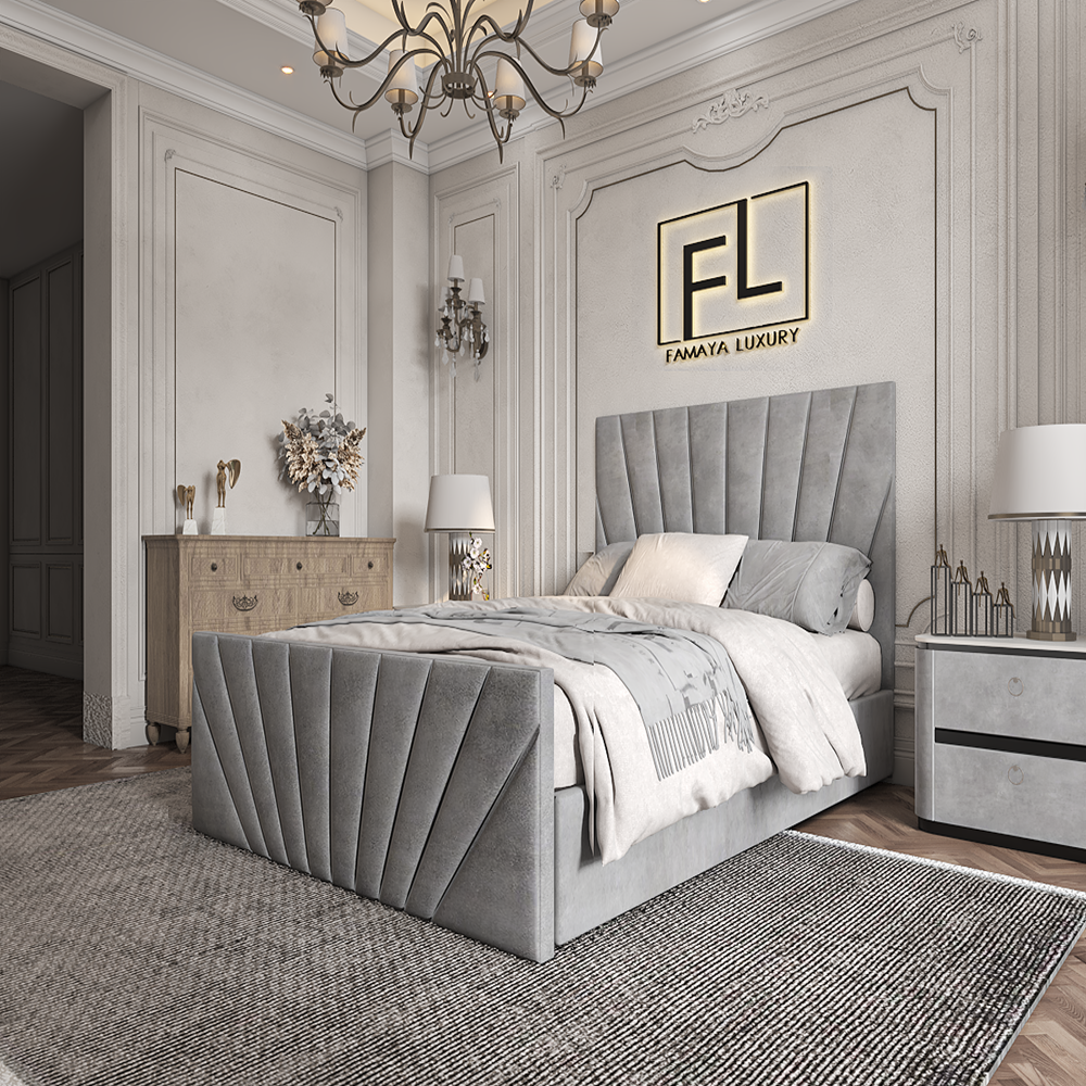 The En-largo High Foot Bed Frame - Famaya luxury beds
