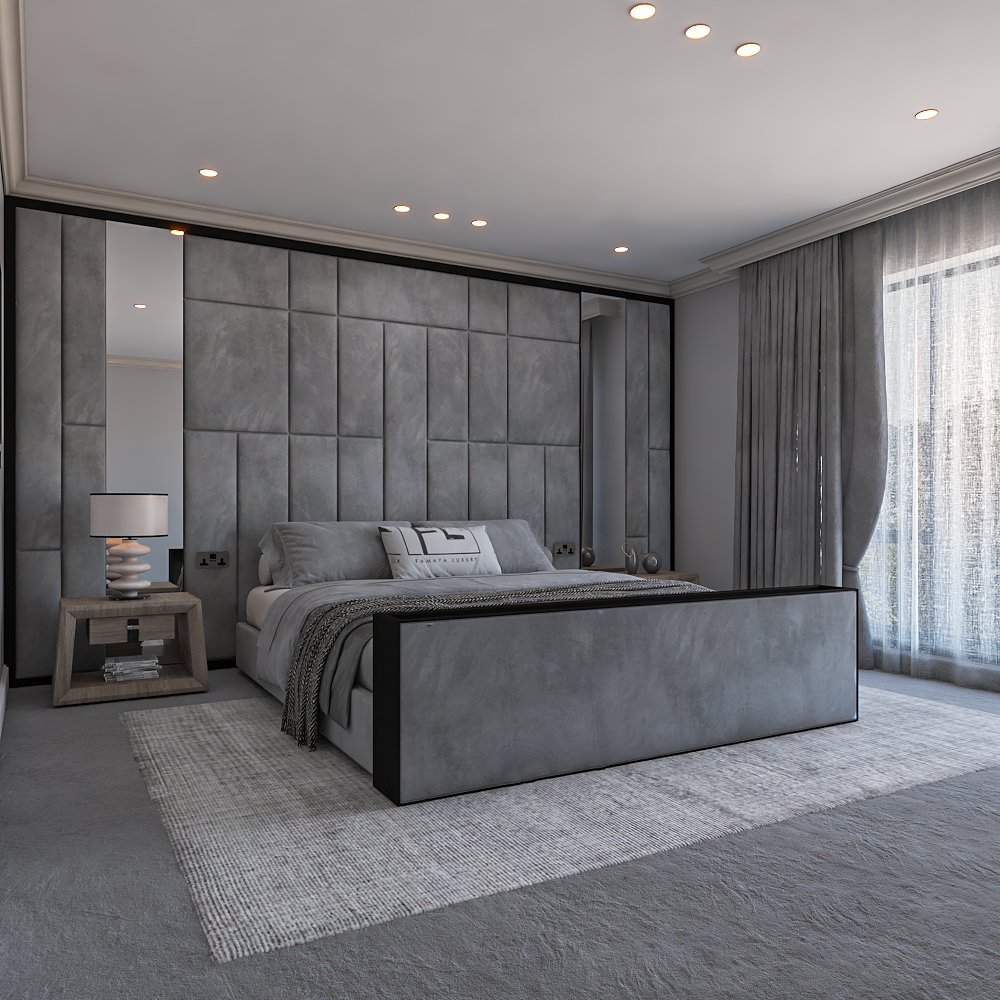 Transform your bedroom with the sleek elegance of The Atlantis designer foot end and a modern centerpiece.