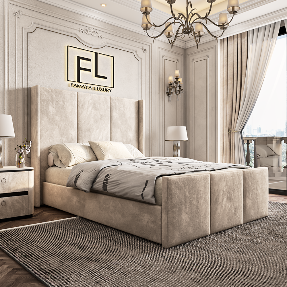 The Harrogate High Foot Bed Frame - Famaya luxury beds