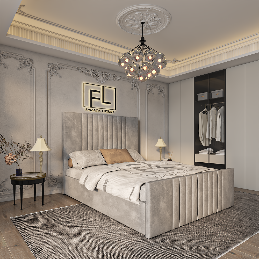 The Lennox High Foot Bed Frame - Famaya luxury beds