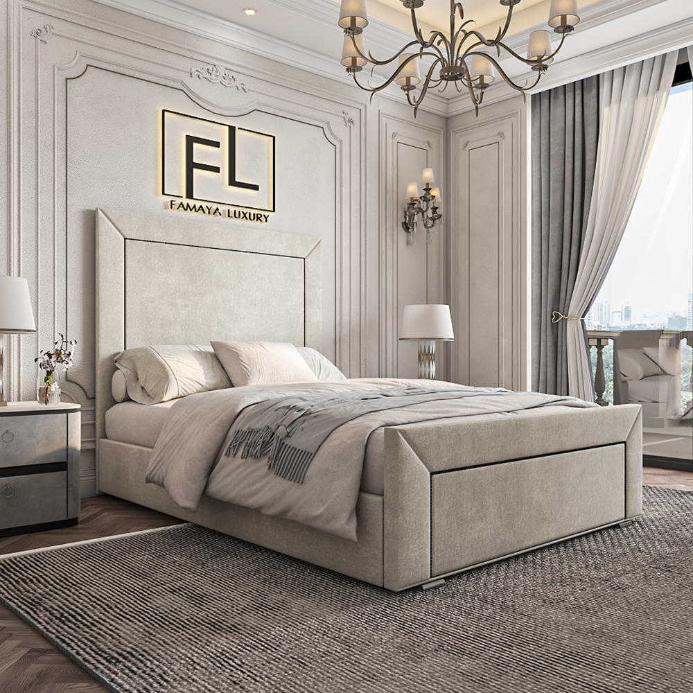 The Opaque High Foot Bed Frame - Famaya luxury beds