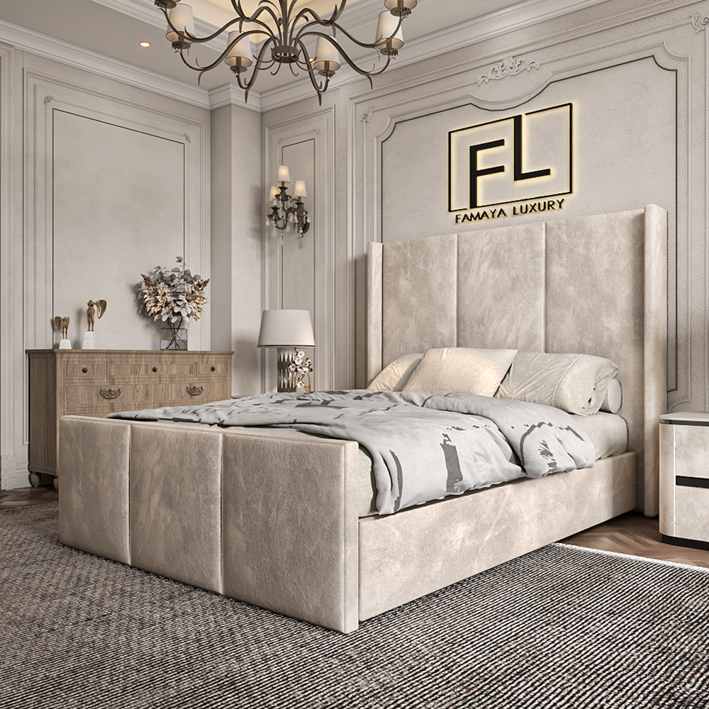 The Harrogate High Foot Bed Frame - Famaya luxury beds