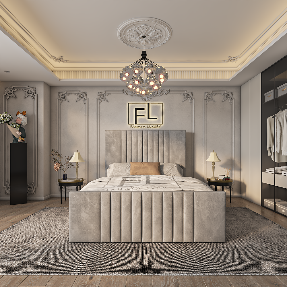 The Lennox High Foot Bed Frame - Famaya luxury beds
