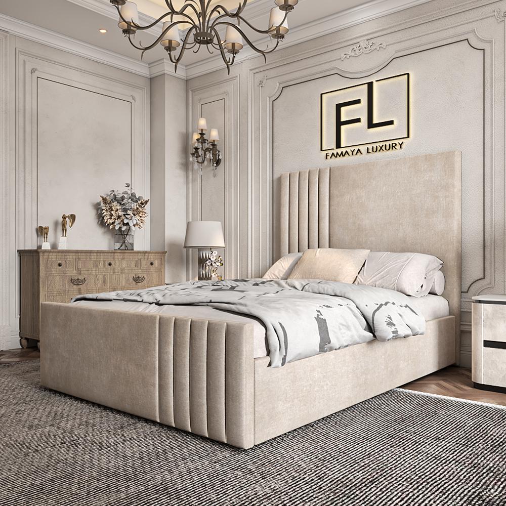 Luxurious bedroom with The Pirelli bed and elegant decor.