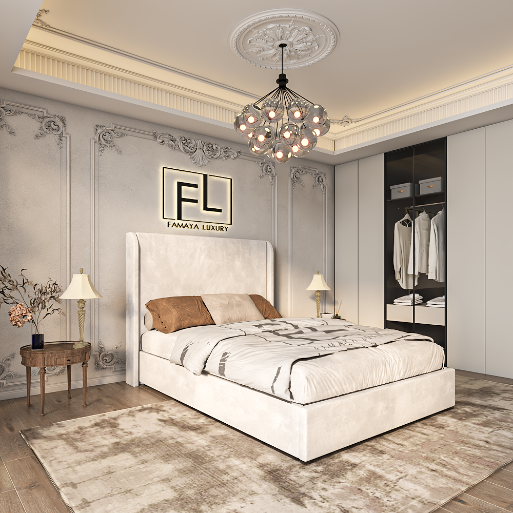 The Haven Wingback Bed Frame
