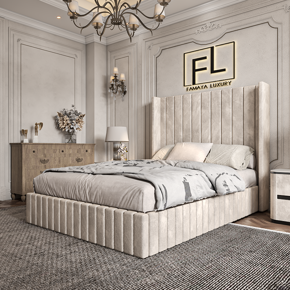 The Lumiere Wingback Bed Frame - Famaya luxury beds