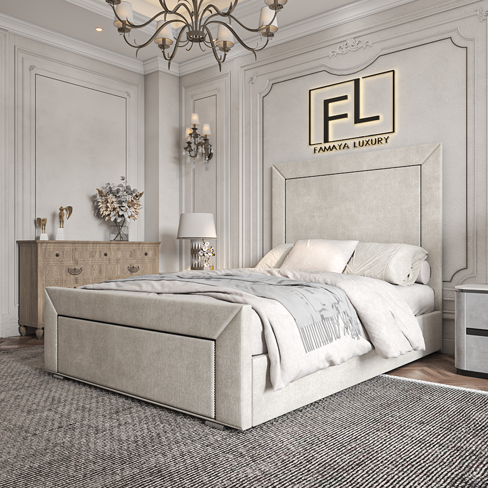 The Opaque High Foot Bed Frame - Famaya luxury beds